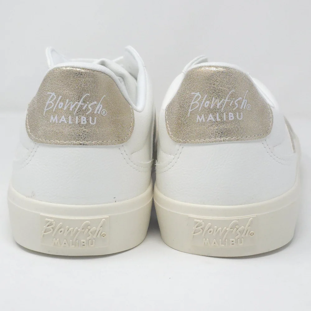 Blowfish Malibu Women's Vice Sneaker, White Ella/Gold Voyager - Picture 5 of 8